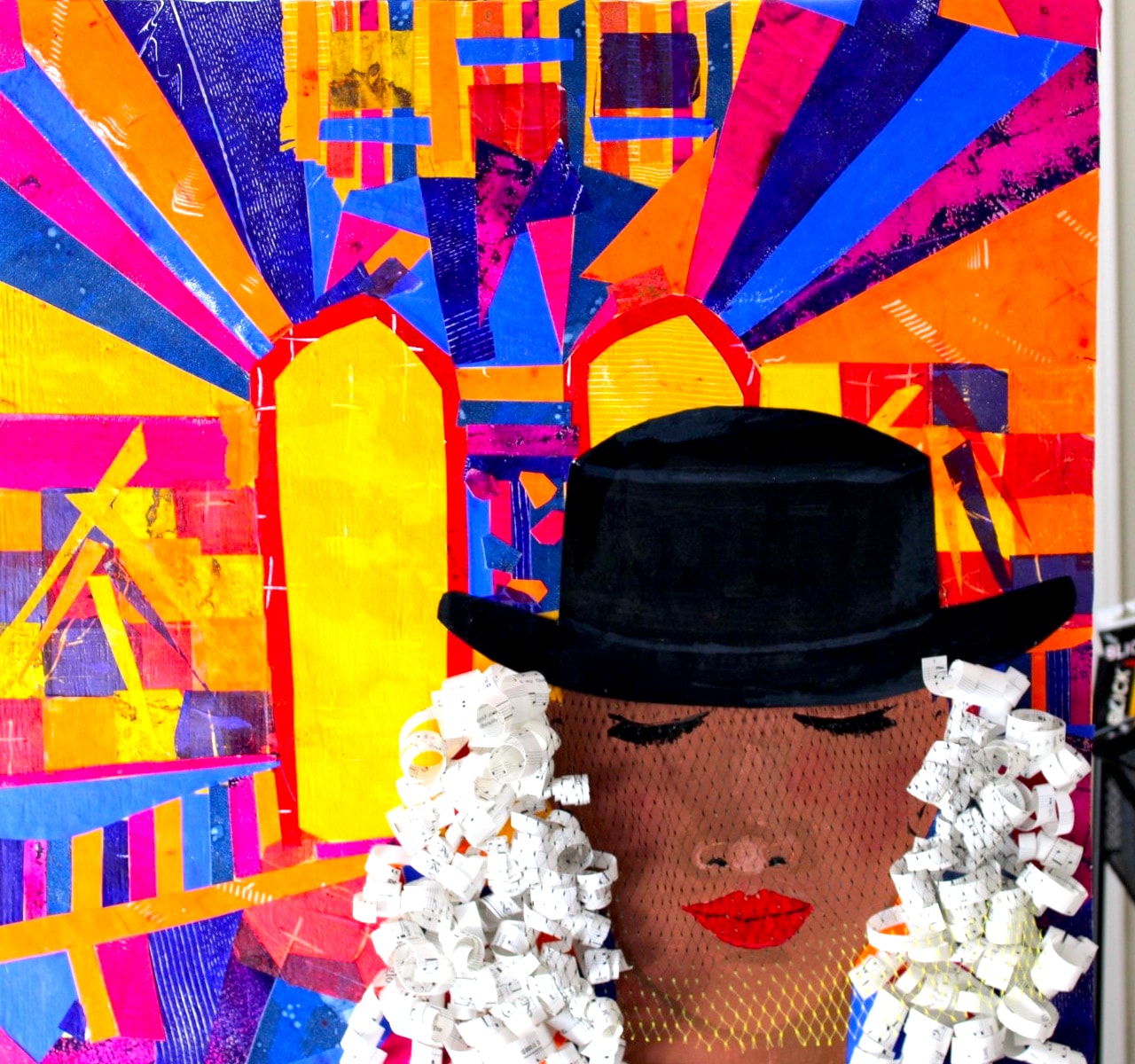 Church Lady — Mixed media collage