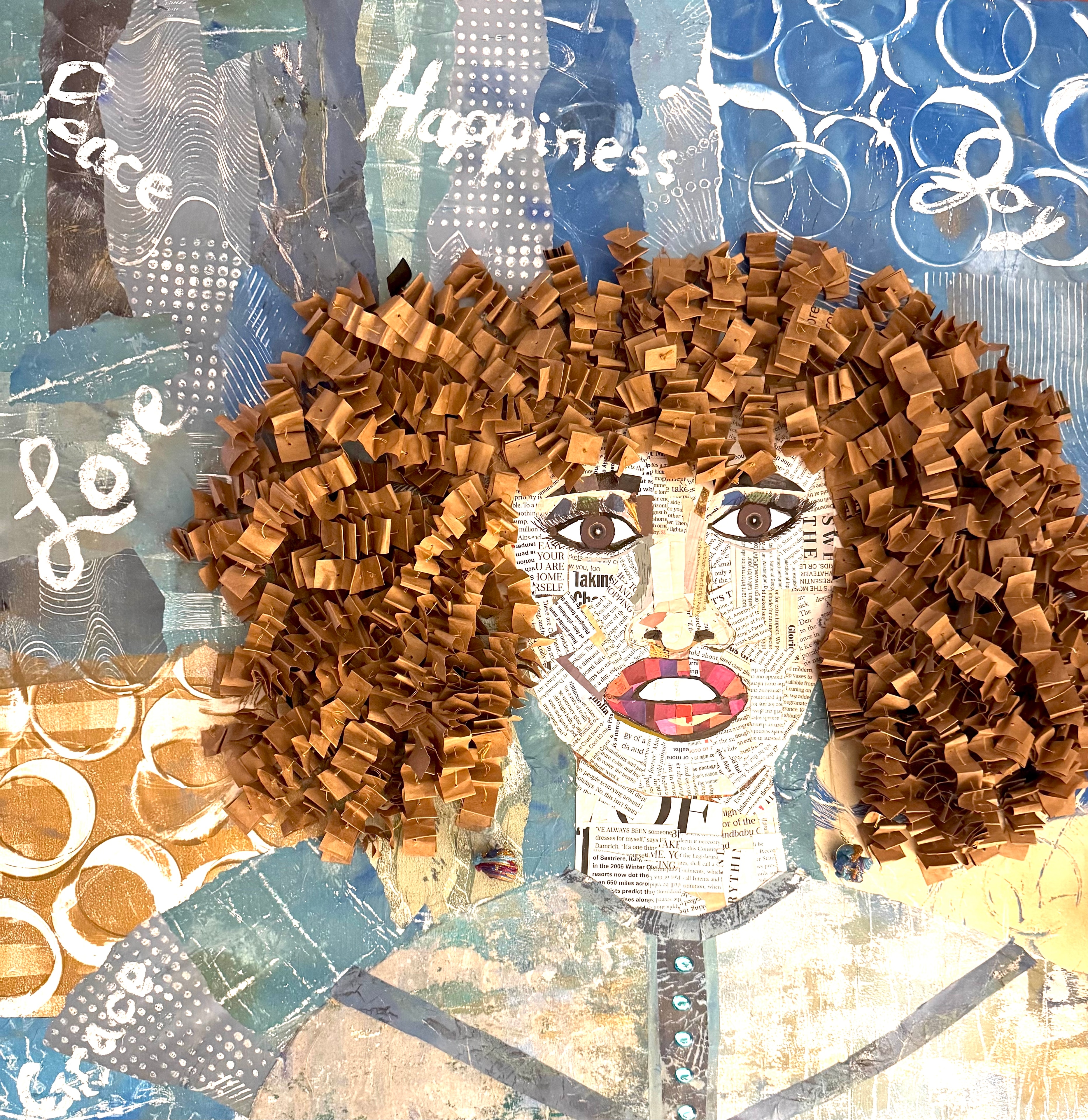 Wordsmythe — Mixed media collage